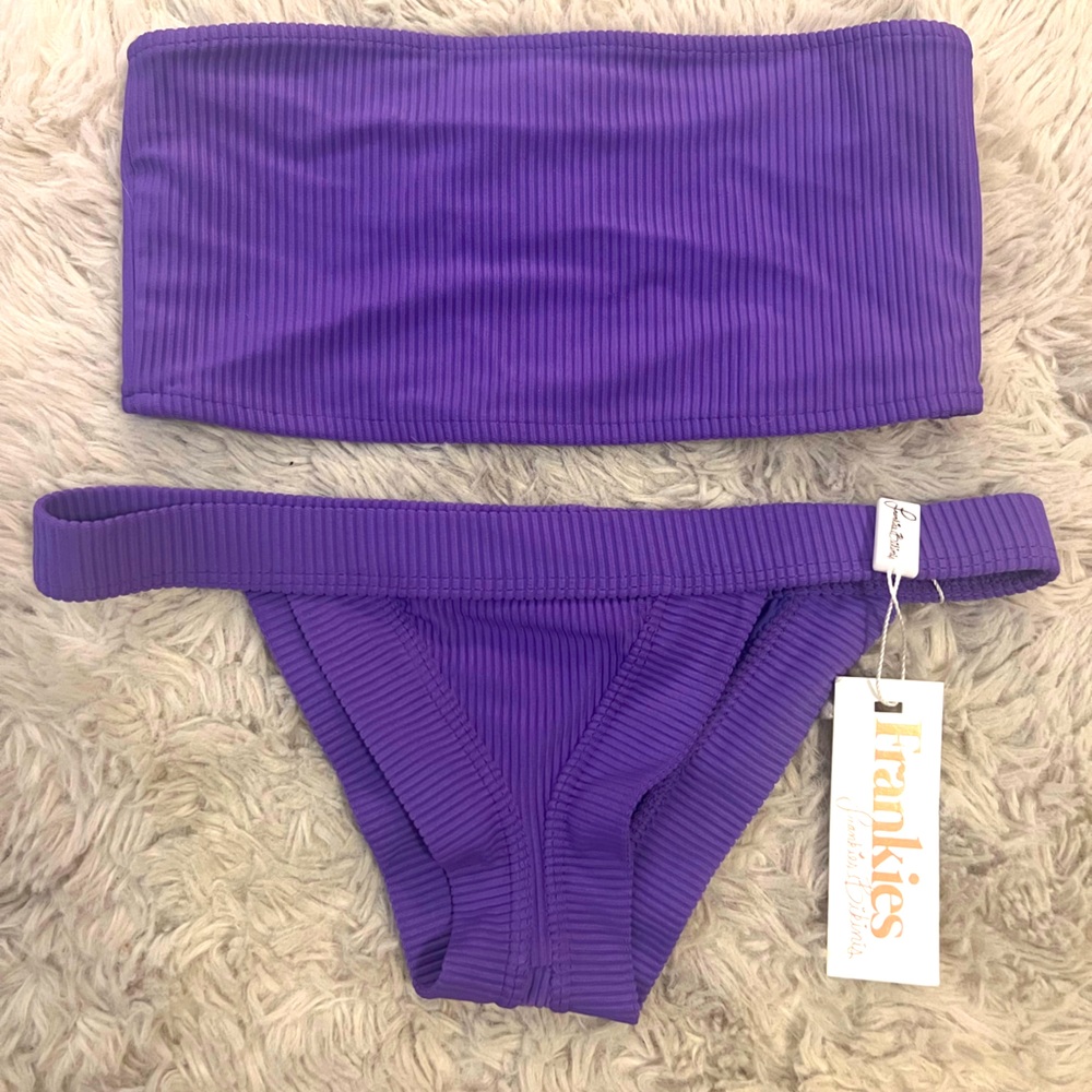 Frankie’s bikini XS purple bandeau NWT NEW